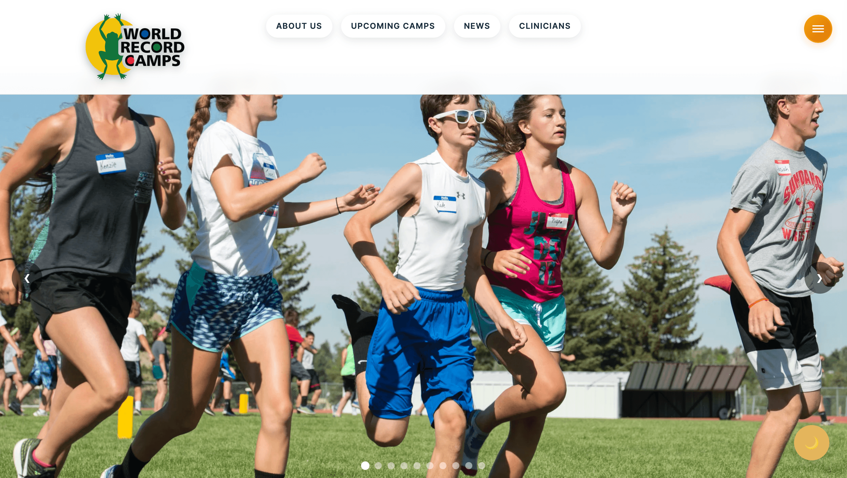 World Record Camps — hero and navigation